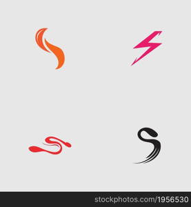 Letter S Logo set Template vector icon design on gray background