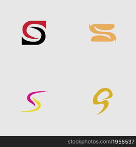 Letter S Logo set Template vector icon design on gray background