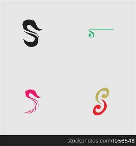 Letter S Logo set Template vector icon design on gray background
