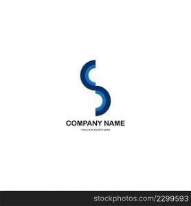 letter S . logo vector concept design template