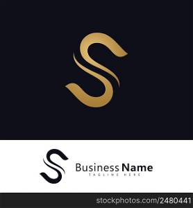 letter S logo vector, Simple Elegant Letter S Logo Design