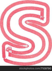 letter s lowercase vector illustration