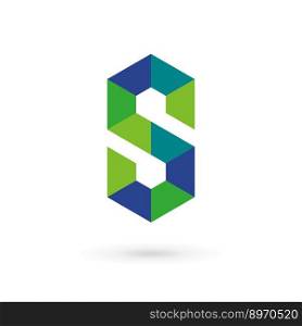 Letter s mosaic logo icon design template elements vector image