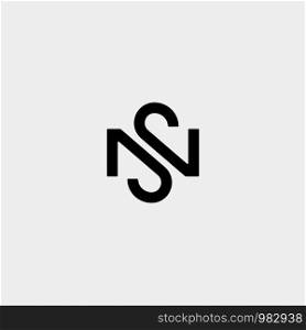 Letter S N SN NS Logo Design Simple Vector Elegant. Letter S N SN NS Logo Design Simple Vector