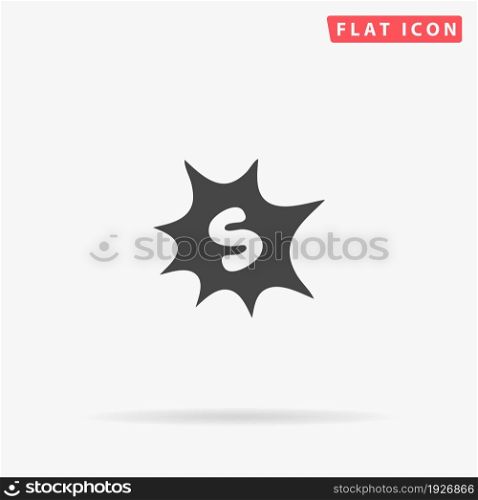 Letter S Shield flat vector icon. Glyph style sign. Simple hand drawn illustrations symbol for concept infographics, designs projects, UI and UX, website or mobile application.. Letter S Shield flat vector icon