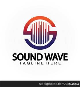 Letter S Sound Music Audio Voice Equalizer Volume Waveform Frequency Colorful Vector Logo Design