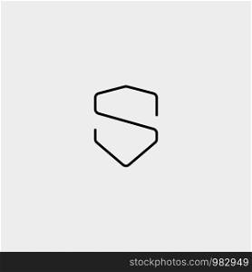 Letter S SS Shield Logo Design Simple Vector Elegant. Letter S SS Shield Logo Design Simple Vector