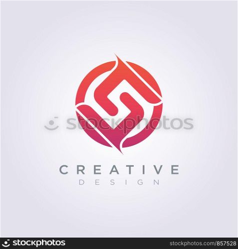 Letter S Vector Illustration Design Clipart Symbol Logo Template.