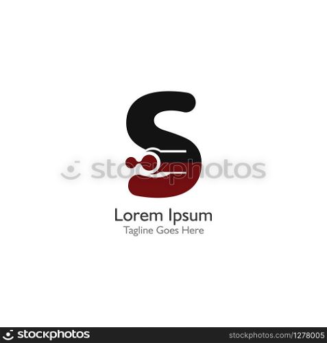 Letter S with Antom Creative logo or symbol template design