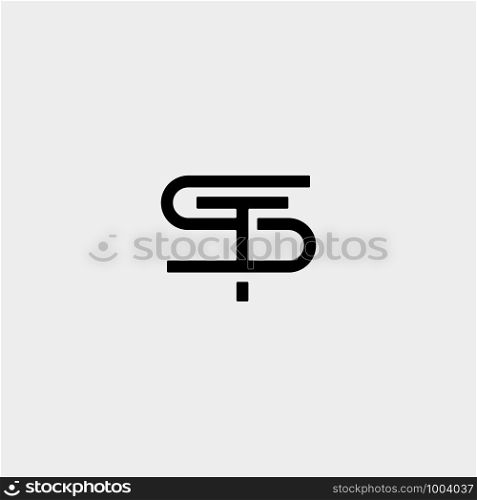 Letter ST TS S T Logo Design Simple Vector Elegant. Letter ST TS S T Logo Design Simple Vector