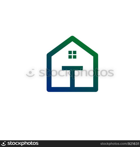 letter t architect, home, construction creative logo template, icon isolated elements. letter t architect, home, construction creative logo template