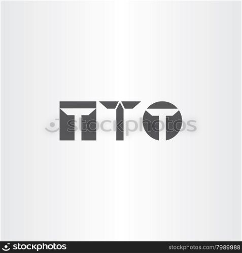 letter t black vector icon set element design