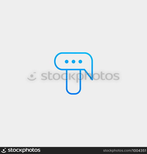 Letter T Chat Bubble Logo Template Vector Design Message Icon. Letter T Chat Bubble Logo Template Vector Design