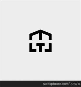 Letter T Home Logo Template Vector Design Real Estate. Letter T M TM MT Home Logo Template Vector Design