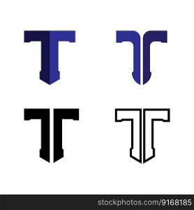 letter T logo image and font T design graphic  vector 