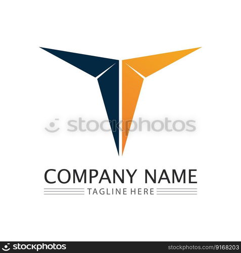 letter T logo image and font T design graphic  vector 