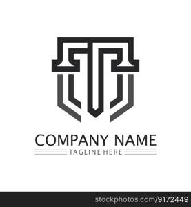 letter T logo image and font T design graphic  vector 