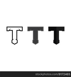 letter T logo image and font T design graphic  vector 