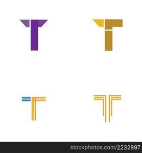 Letter T Logo set Template vector icon design