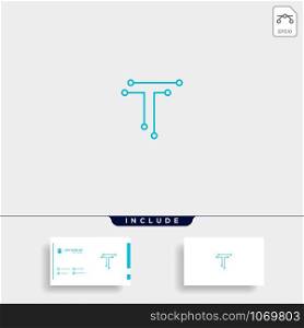 Letter T Logo Tech Wifi Vector Design Internet Icon. Letter T Logo Tech Wifi Vector Design