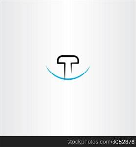 letter t logo vector symbol element