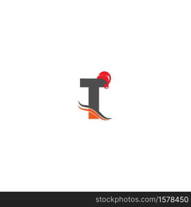 Letter T Santa hat concept design illustration