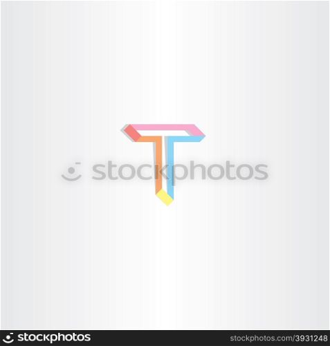 letter t vector t icon logo design
