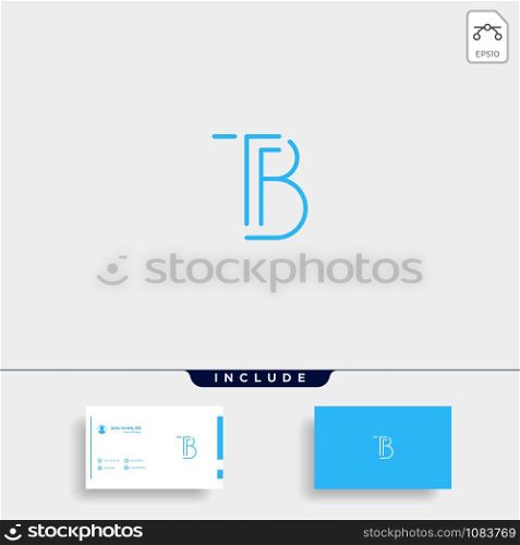 Letter TB BT T B Logo Design Simple Vector Elegant. Letter TB BT T B Logo Design Simple Vector