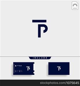 Letter TP PT T P Logo Design Simple Vector Elegant. Letter TP PT T P Logo Design Simple Vector