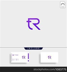 Letter TR RT R T Logo Design Simple Vector Elegant. Letter TR RT R T Logo Design Simple Vector