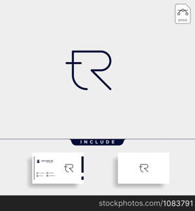 Letter TR RT R T Logo Design Simple Vector Elegant. Letter TR RT R T Logo Design Simple Vector