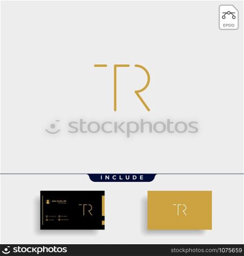 Letter TR RT T R Logo Design Simple Vector Elegant. Letter TR RT T R Logo Design Simple Vector