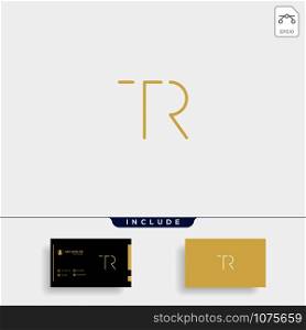 Letter TR RT T R Logo Design Simple Vector Elegant. Letter TR RT T R Logo Design Simple Vector
