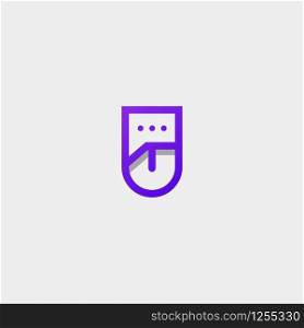 Letter U Chat Logo Design Template Vector illustration. Letter U Chat Logo Design Template Vector