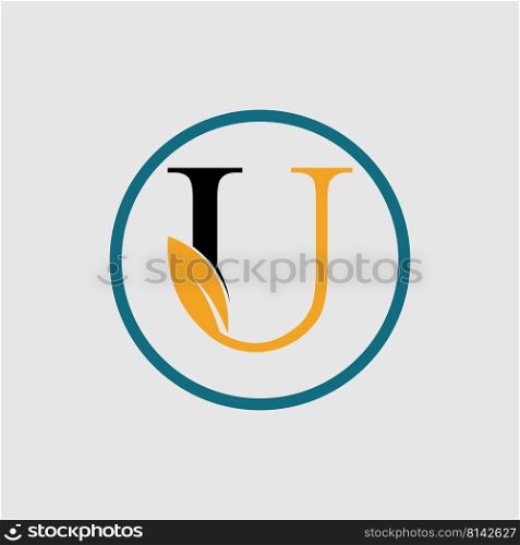 letter u logo design for company brand, business, shop brand
