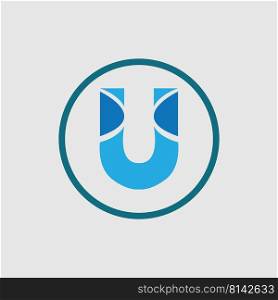 letter u logo design for company brand, business, shop brand
