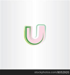 letter u vector icon symbol element design brand
