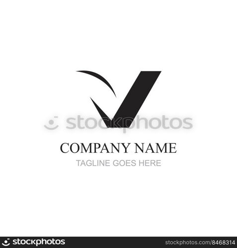 Letter V Business corporate abstract unity vector logo design template