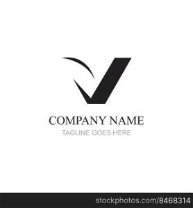 Letter V Business corporate abstract unity vector logo design template