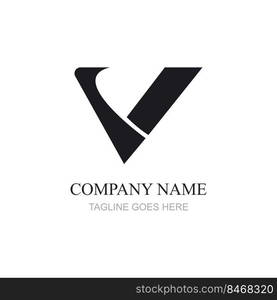 Letter V Business corporate abstract unity vector logo design template