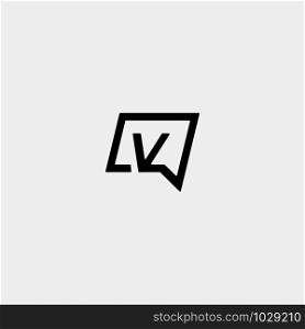 Letter V Chat Logo Template Vector Design Message Icon. Letter V Chat Logo Template Vector Design