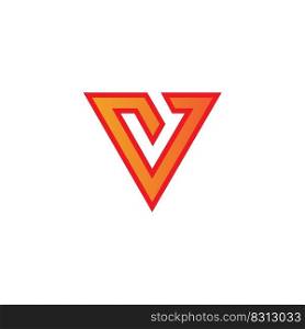 letter V icon logo vector design template