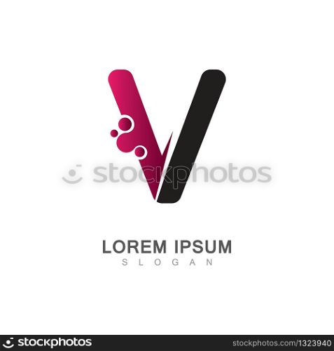 Letter V Icon With Creative design Modern. Vector Illustration