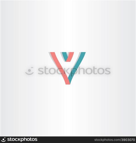 letter v lines logo template symbol design