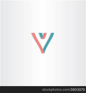 letter v lines logo template symbol design