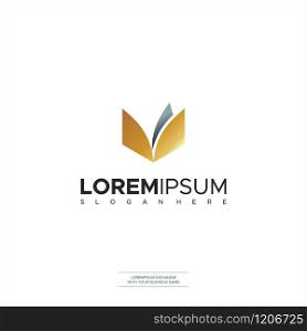 letter V logo Design Book School design Icon Symbols Template Elements