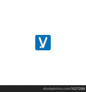 Letter V logo design concept illustration