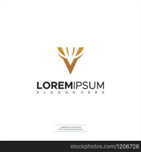 Letter V logo Design Template Elements Design