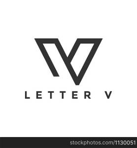 Letter v logo icon element design template vector. Letter v logo icon element design template