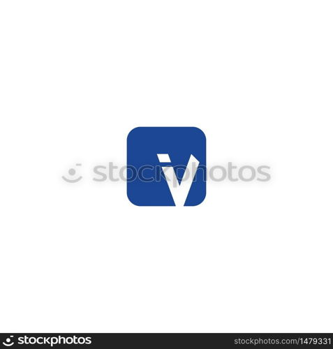 letter V logo icon, social media concept illustration